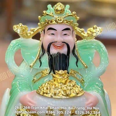 Tượng Thần Tiền/ Thần Phát Phú Quý Xanh Ngọc3