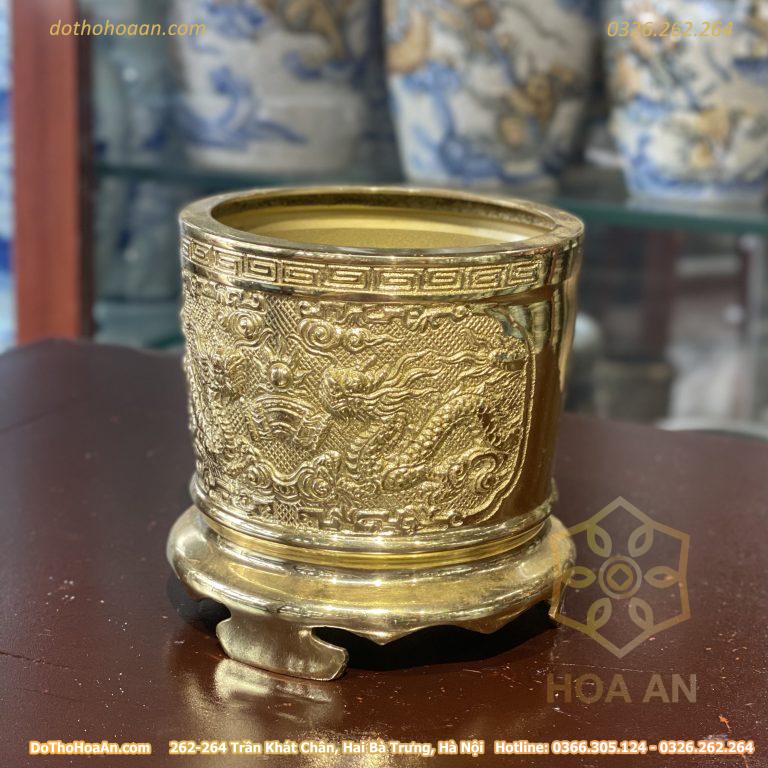 Bát Hương Thờ Rồng Phượng Đồng Vàng