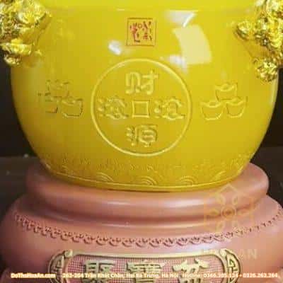 Bồn Tụ Bảo Chiêu Tài Đá Vàng