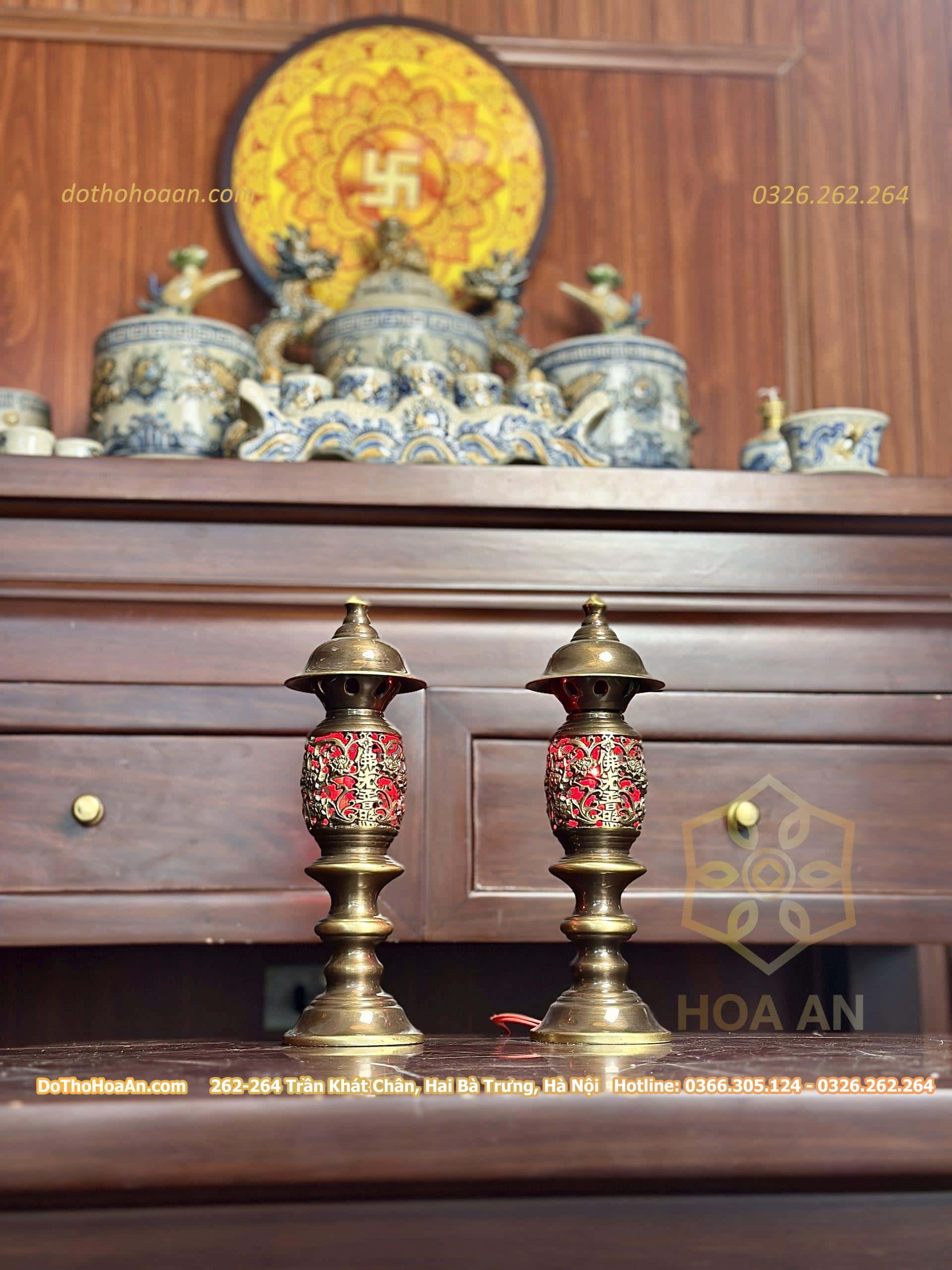 Đèn Thờ Quả Dứa Đồng Hun (4) Đèn Thờ Quả Dứa Đồng Hun