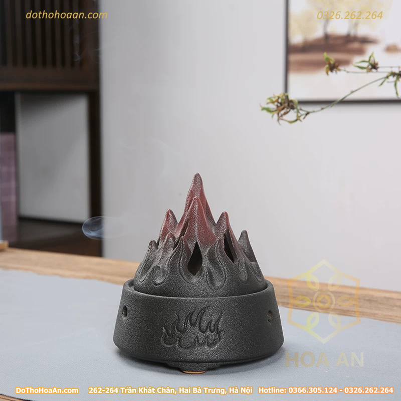 Lư Đốt Trầm Hình Ngọn Núi Lửa (12) Lư Đốt Trầm Hình Ngọn Núi Lửa