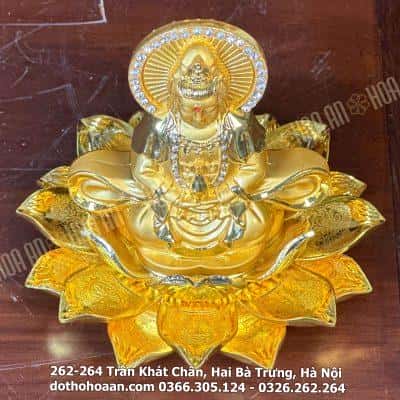 Tượng Phật Quan Âm Bồ Tát Tọa Đài Sen Để ÔTô