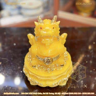 Tỳ Hưu Phong Thủy Đế Xoay Bột Đá Vàng