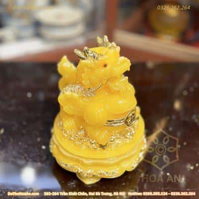 Tỳ Hưu Phong Thủy Đế Xoay Bột Đá Vàng