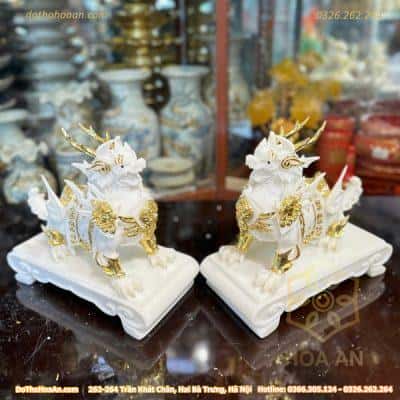 Cặp Tỳ Hưu Bột Đá Trắng1