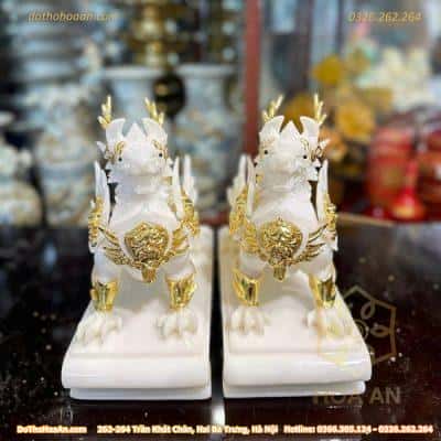 Cặp Tỳ Hưu Bột Đá Trắng2