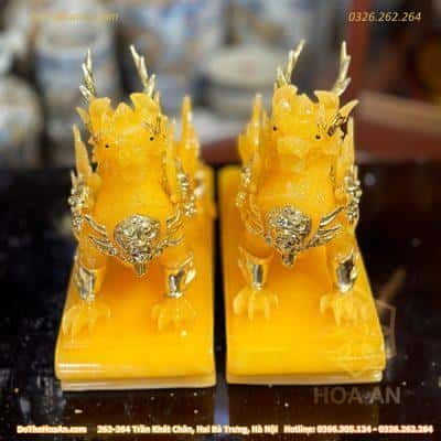 Cặp Tỳ Hưu Bột Đá Vàng1