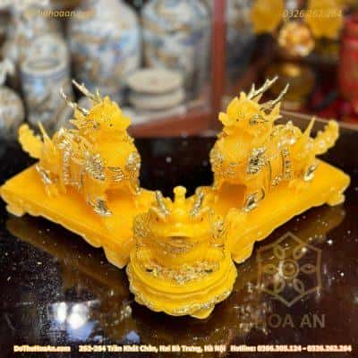 Cặp Tỳ Hưu Bột Đá Vàng2
