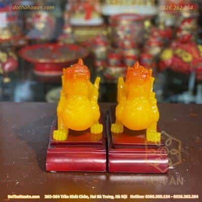 Cặp Tỳ Hưu Phong Thủy Bột Đá Vàng3