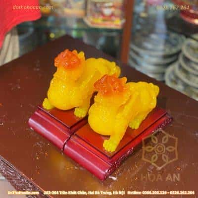 Cặp Tỳ Hưu Phong Thủy Bột Đá Vàng4