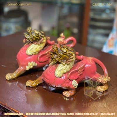 Cặp Tỳ Hưu Sứ Tử Sa Đỏ