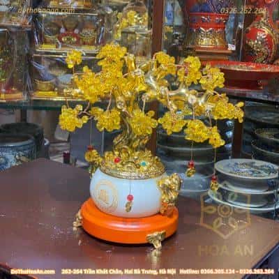 Cây Đá Thạch Anh Vàng Chiêu Tài2