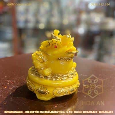Cóc Thiềm Thừ Phong Thủy Đế Xoay Bột Đá Vàng