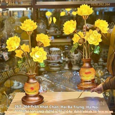 Đèn Thờ 5 Bông Lưu Ly Thân Ngọc Ngũ Sắc1