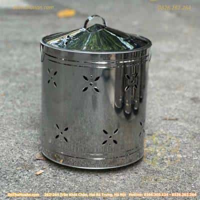 Lò Hóa Vàng Inox Tròn Mỏng Hoa