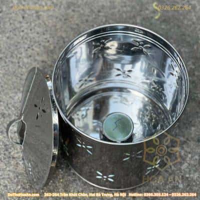 Lò Hóa Vàng Inox Tròn Mỏng Hoa1