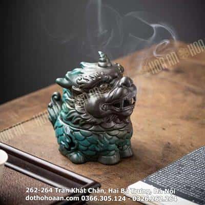 Lư Đốt Trầm Kỳ Lân Sứ2