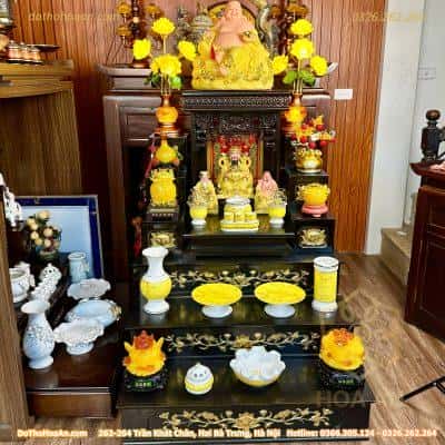 Cách bày ban thờ thần tài đẹp