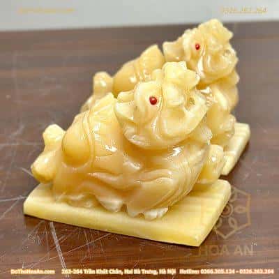 Cặp Tỳ Hưu Đá Ngọc Hoàng Long