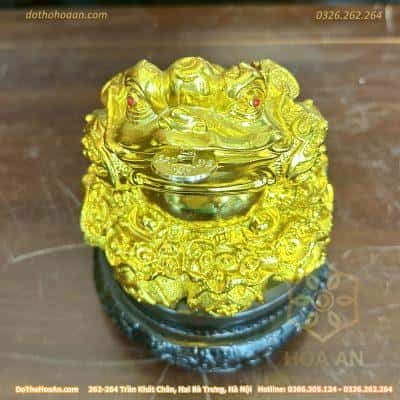 Cóc/Thiềm Thừ Phong Thủy Đế Xoay Vàng Kim