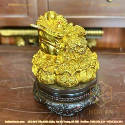 Cóc/Thiềm Thừ Phong Thủy Đế Xoay Vàng Kim