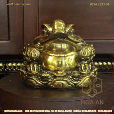 Cóc Thiềm Thừ Phong Thủy Đồng Cõng Vàng Chiêu Tài
