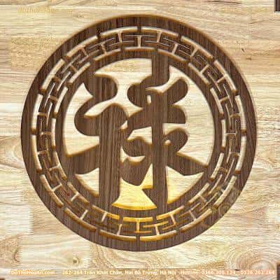 Tấm Trang Trí Trung Tâm Sau Ban Thờ Chữ Lộc