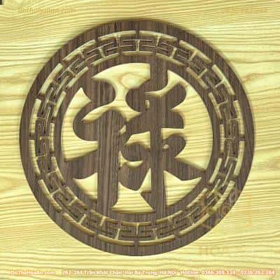 Tấm Trang Trí Trung Tâm Sau Ban Thờ Chữ Lộc
