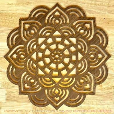 Tấm Trang Trí Trung Tâm Sau Ban Thờ Mandala