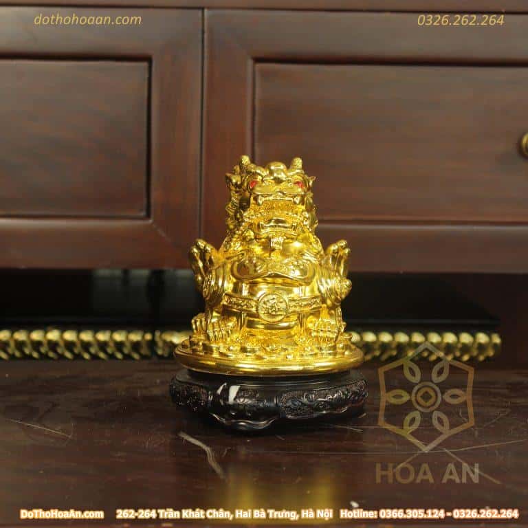 Tỳ Hưu Phong Thủy Đế Xoay Vàng Kim