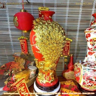 Mai Bình Công Thành Danh Toại Men Màu Dát Vàng
