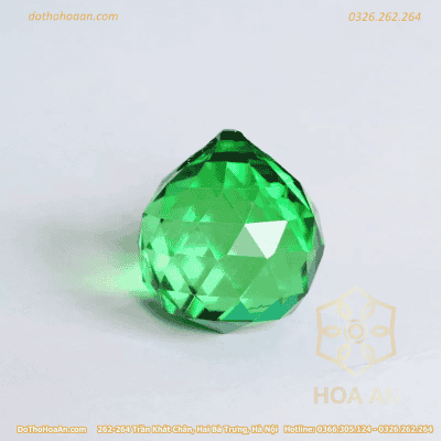 Cầu Treo Phong Thủy Pha Lê Xanh Lá