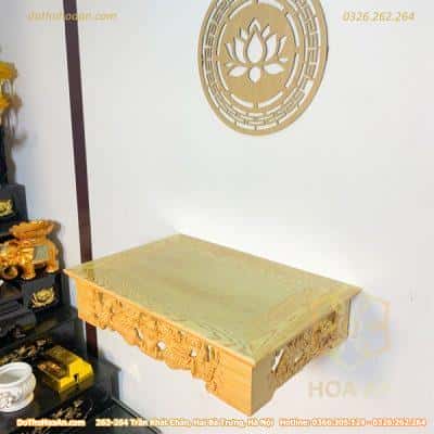 Ban Thờ Treo Tường Rồng Chầu Gỗ Pơmu2