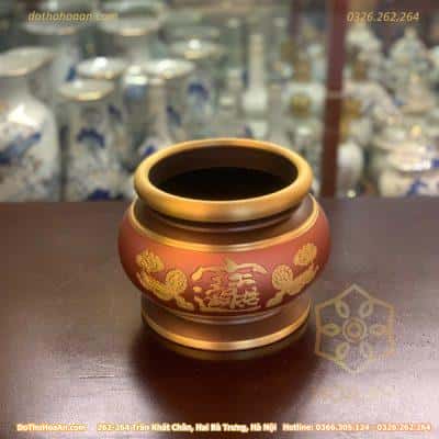 Bát Hương Đồng Nâu Khắc Chứ Nổi Đài Loan1
