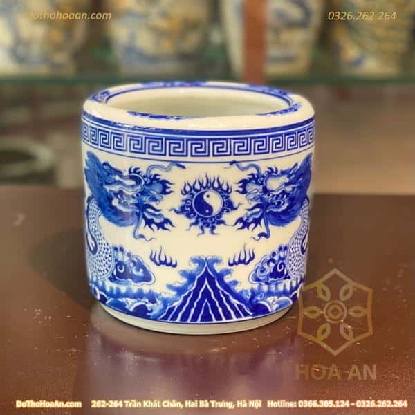 Bát Hương Rồng Phú Quý Men Trắng-duong-kinh-12cm(variation)