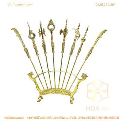Bộ Bát Bửu Chấp Kích Lỗ Bộ Bằng Đồng