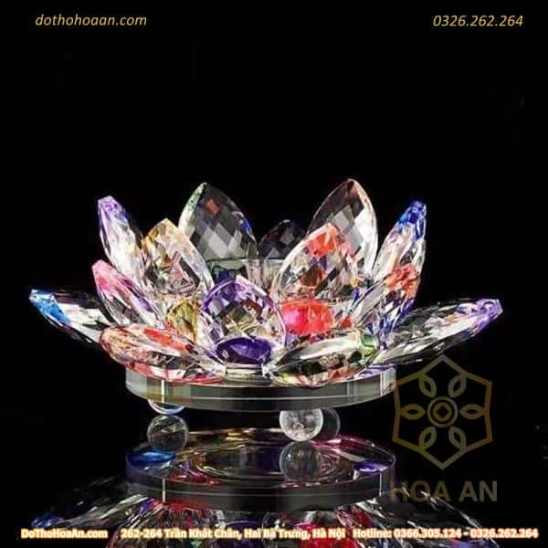 Chân Nến Pha Lê Ngũ Sắc-thap(variation) Chân Đựng Nến Pha Lê