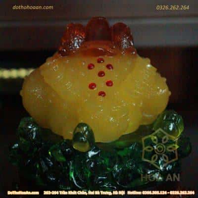 Cóc Thiềm Thừ Phong Thuỷ Xoay Đế Gỗ Hồ Lô Vàng Mật Ong2