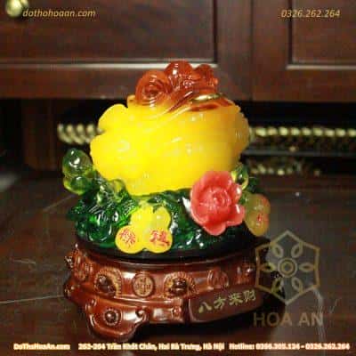 Cóc Thiềm Thừ Phong Thuỷ Xoay Đế Gỗ Hồ Lô Vàng Mật Ong4