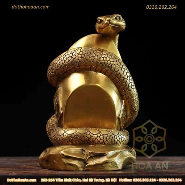 Rắn Đồng Ôm Thỏi Vàng Phong Thủy Rắn Đồng Ôm Thỏi Vàng Phong Thủy