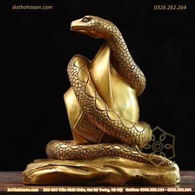 Rắn Đồng Ôm Thỏi Vàng Phong Thủy1