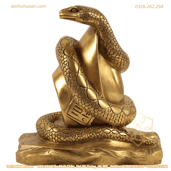 Rắn Đồng Ôm Thỏi Vàng Phong Thủy4 Rắn Đồng Ôm Thỏi Vàng Phong Thủy4