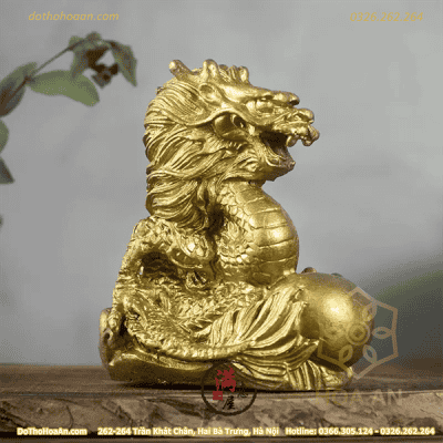 Rồng Đồng Ôm Long Châu Phong Thủy