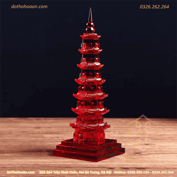 Tháp Văn Xương Pha Lê Đỏ1 Tháp Văn Xương Pha Lê Đỏ1