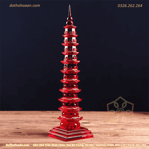 Tháp Văn Xương Pha Lê Đỏ3 Tháp Văn Xương Pha Lê Đỏ3
