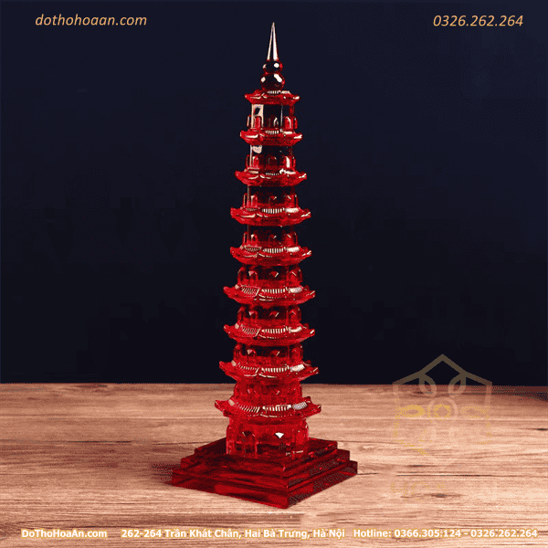 Tháp Văn Xương Pha Lê Đỏ4 Tháp Văn Xương Pha Lê Đỏ4