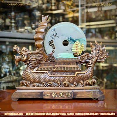 Thuyền Rồng Đồng Điếu gỗ
