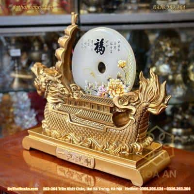 Thuyền Rồng Đồng Điếu vàng đồng1