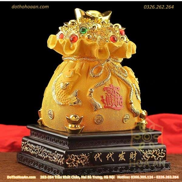 Túi Tiền Chiêu Tài Tiến Bảo Vàng Kim