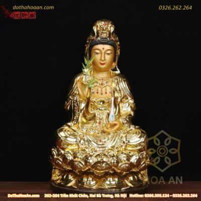 Tượng Phật Quan Âm Dát Vàng